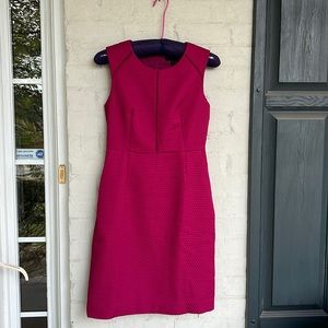 J. Crew textured raspberry sleeveless sheath dress size 6